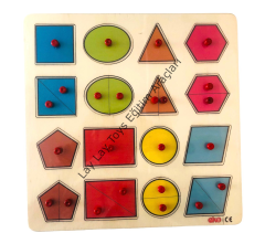 anaokulu için şekiller ve renkler puzzle ahşap eğitici oyun