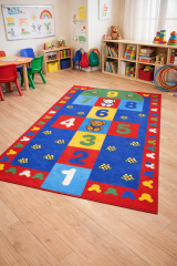 anaokulu ve kreş için 100x150 cm kaymaz tabanlı seksek oyun halısı