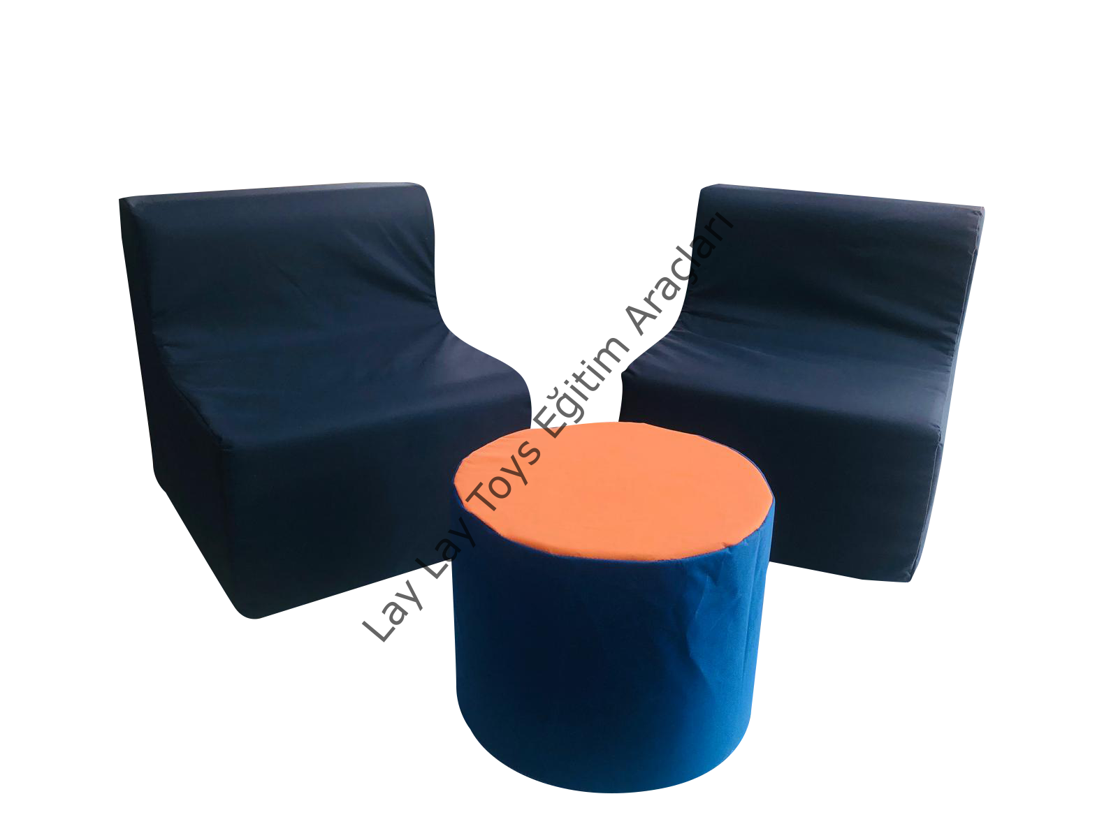 anaokulu için 3lü sünger koltuk takımı çocuk oturma ve dinlenme seti
