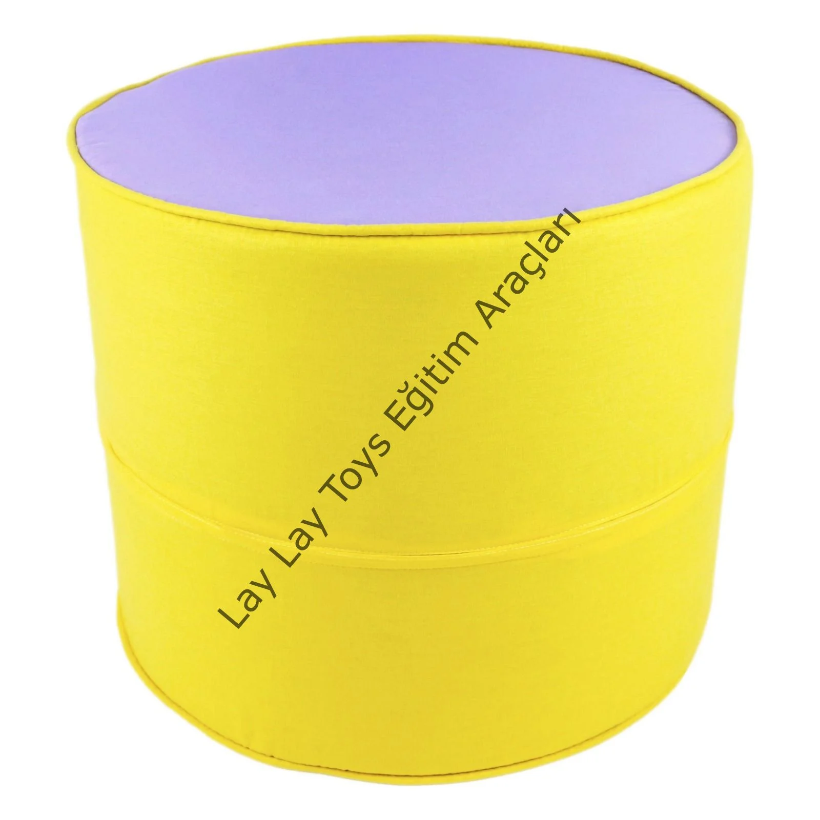 Sünger puf anaokulu ve kreşler için çocuk oturma pufu 40 cm çap