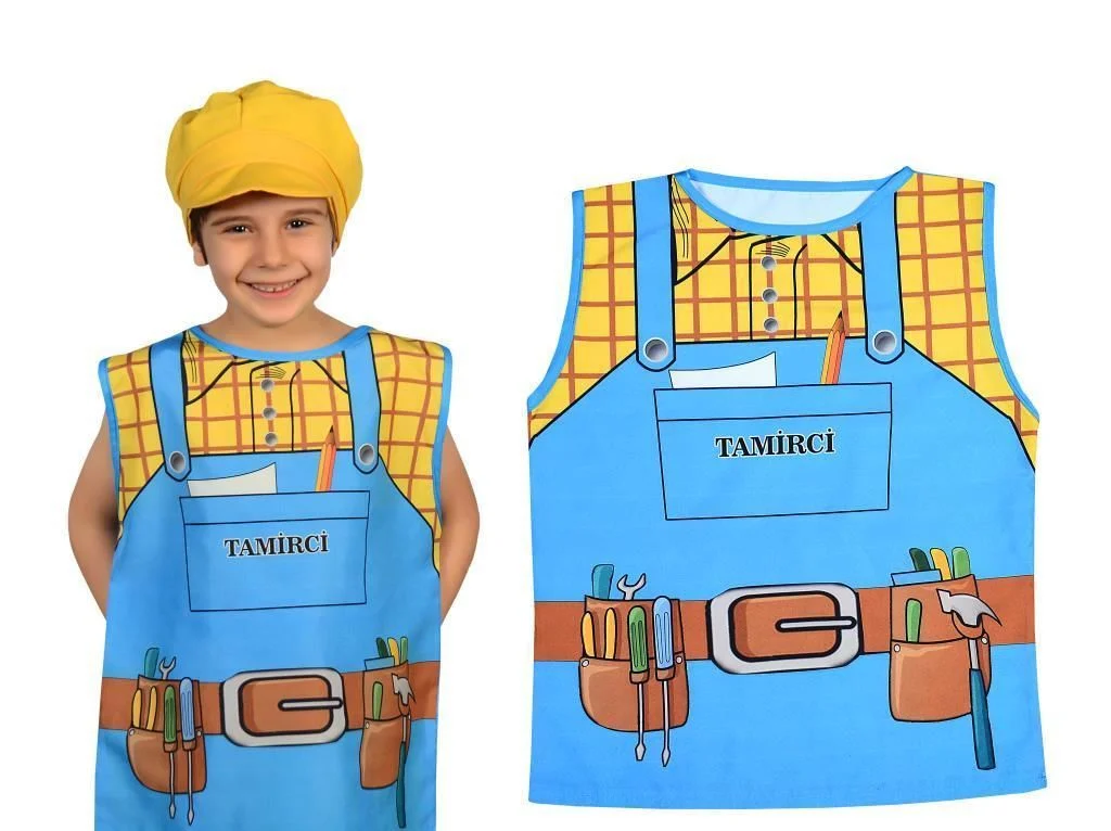 Anaokulu için tamirci çocuk kostümü