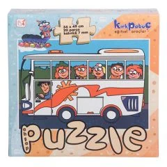 Taşıtlar Puzzle Otobüs 20 parça ahşap anaokulu puzzle