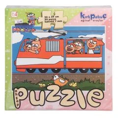 Taşıtlar Puzzle Tren 20 parça ahşap anaokulu puzzle