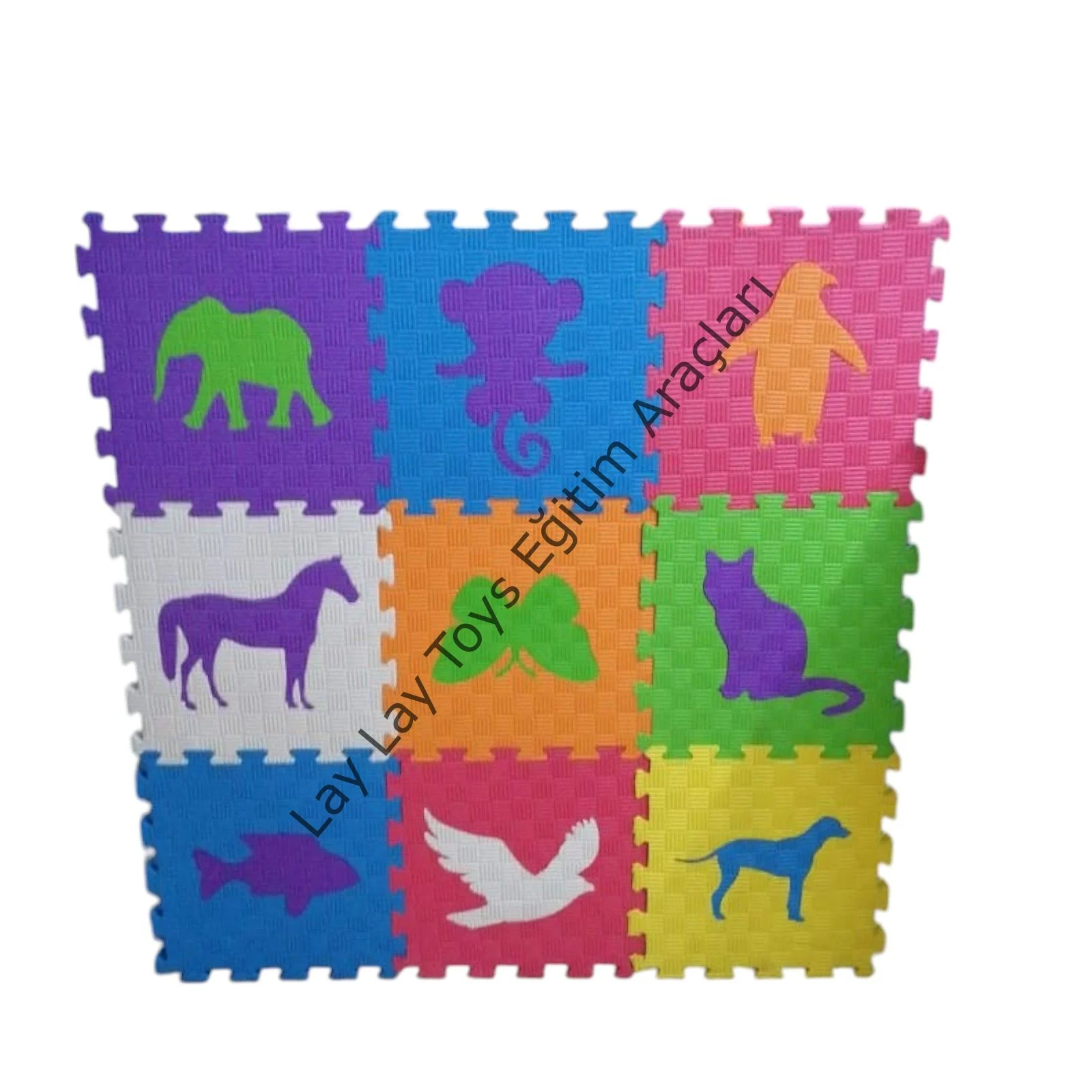 Hayvan figürlü tatami zemin kaplama anaokulu ve kreşler için 100x100 cm güvenli yer minderi