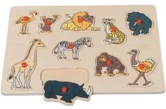 Vahşi Hayvanlar Puzzle 1 ahşap anaokulu eğitici oyun