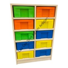 10 Plastik Çekmeceli Dolap