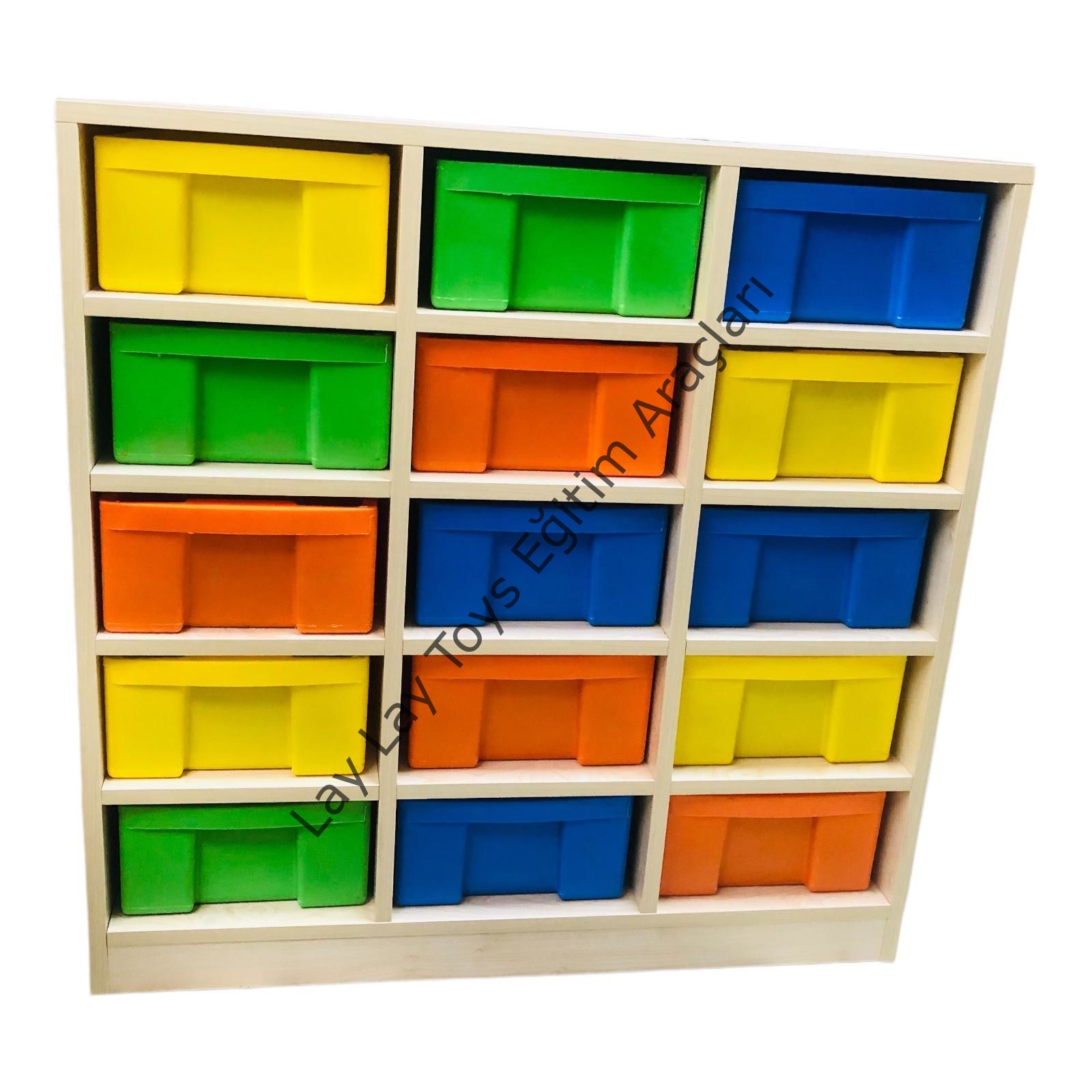 15 Plastik Çekmeceli Dolap