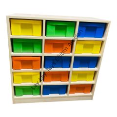 15 Plastik Çekmeceli Dolap