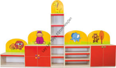 Kreş Orman Figürlü Dolap Seti