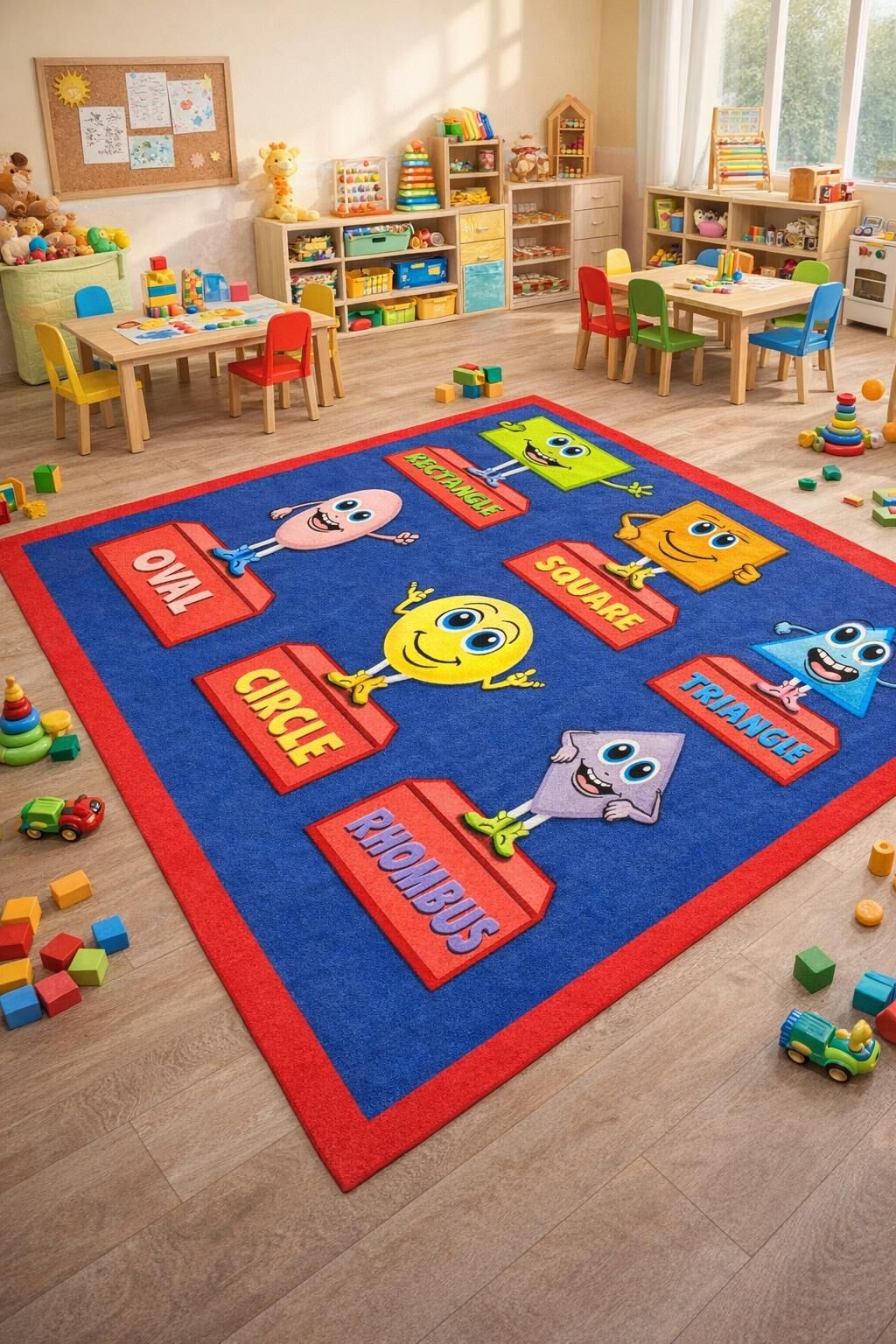 Geometrik Şekiller Halı (İngilizce) 140x190 cm