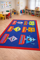 Geometrik Şekiller Halı (İngilizce) 140x190 cm