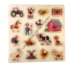 Çiftlik Puzzle Kulplu (33*33 cm)