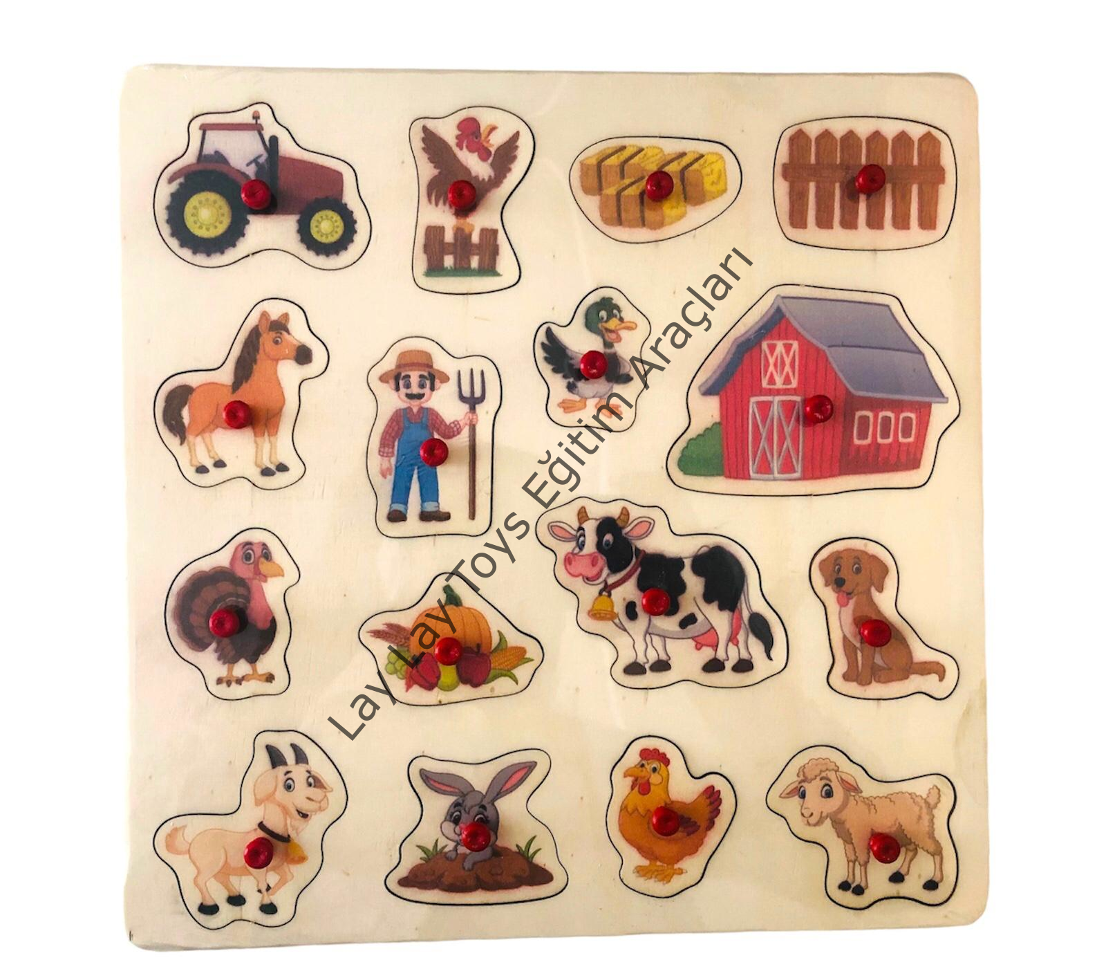 Çiftlik Puzzle Kulplu (33*33 cm)