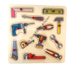 Marangoz Aletleri Puzzle Kulplu (33*33 cm)