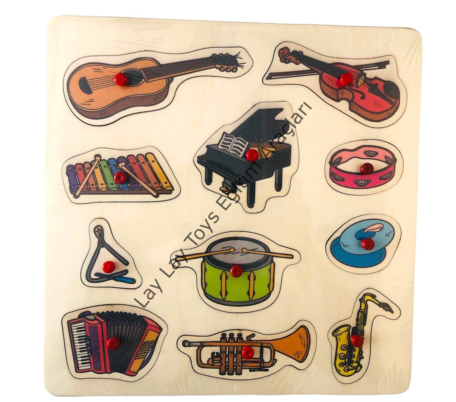 Müzik Aletleri Puzzle Kuplu (33*33 cm)