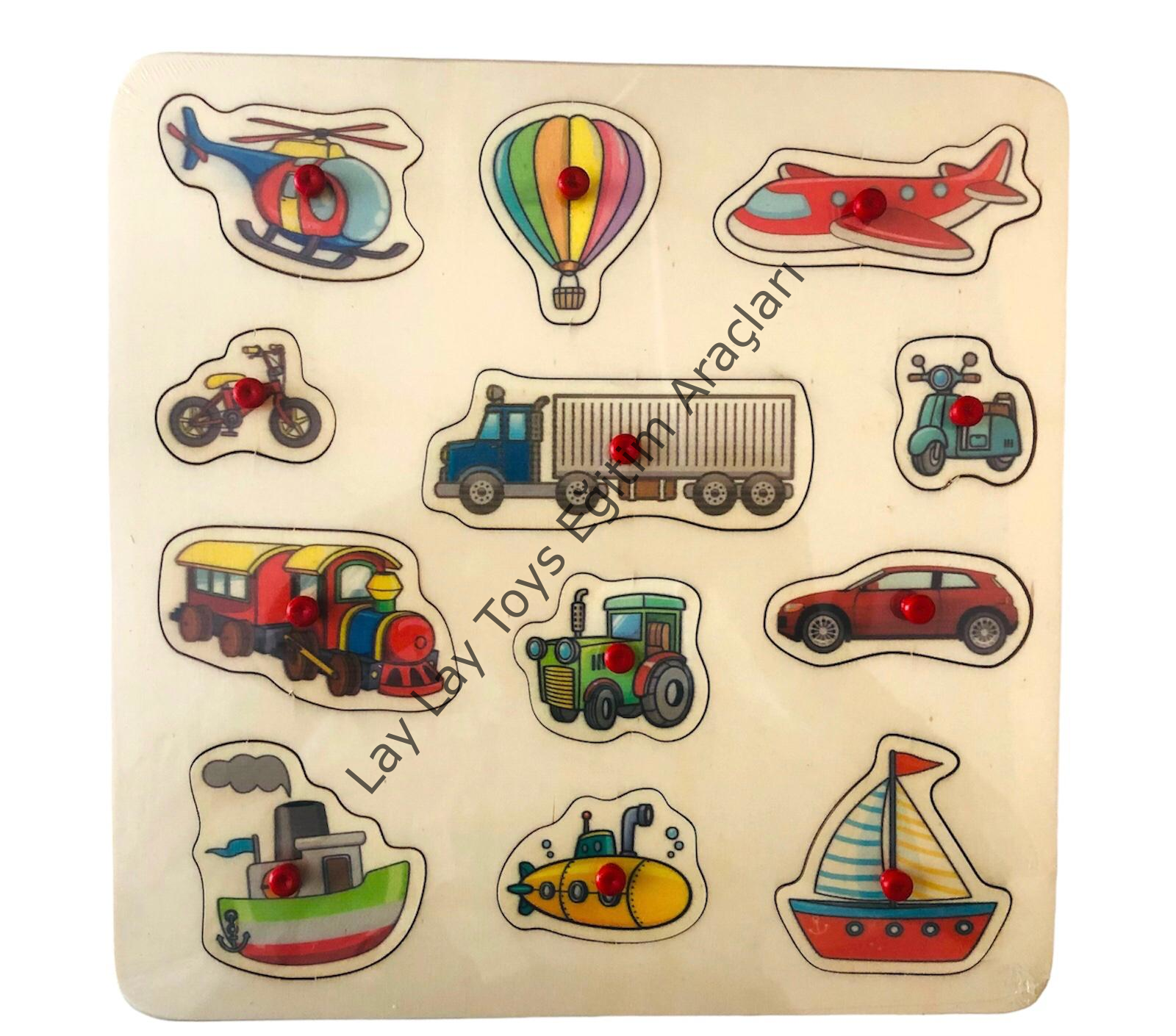 Taşıtlar Puzzle Kulplu (33*33 cm)
