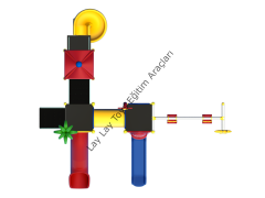 Metal Oyun Parkı (Tek kule 3 kaydırak Salıncaklı)