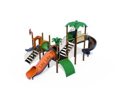 Çocuk Oyun Parkı Orman Temalı (Tek Kule 3 Kaydıraklı)