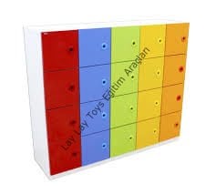 Figürlü Çocuk Dolabı 20 Kapaklı