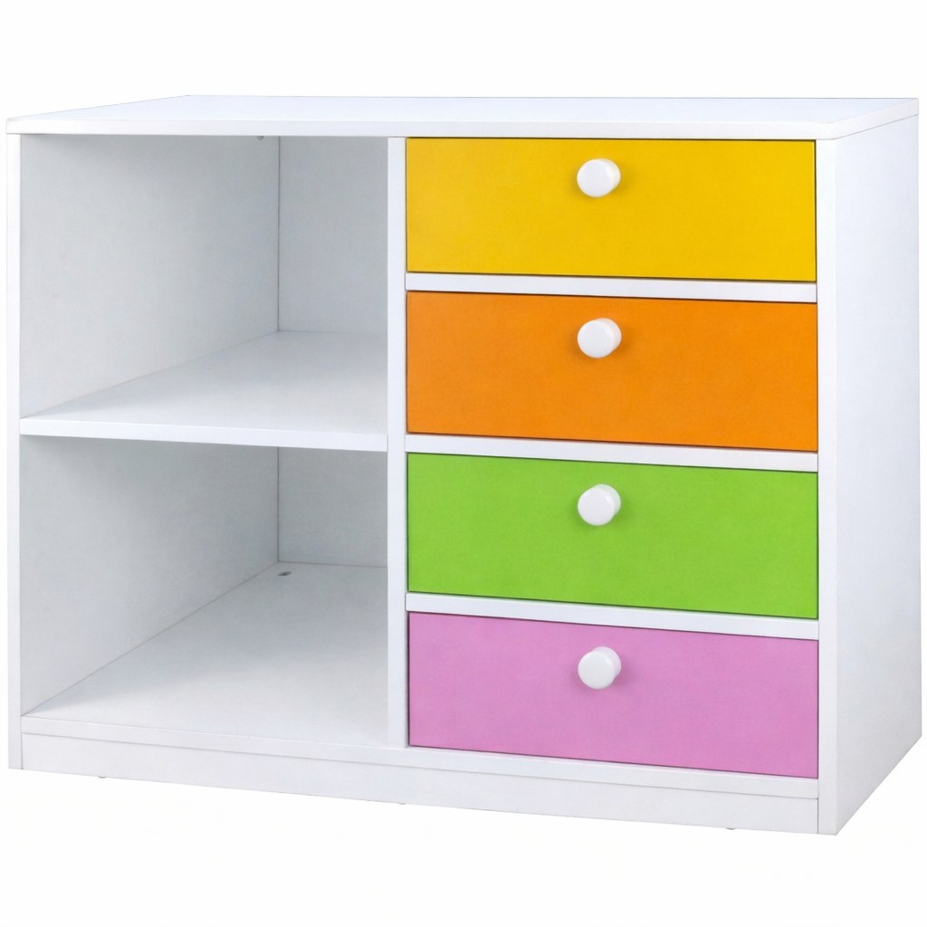 Çocuk Dolabı 2  Bölme 4 Çekmeceli