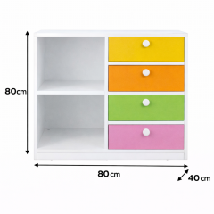 Çocuk Dolabı 2  Bölme 4 Çekmeceli