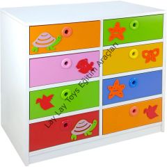 Figürlü Çocuk Dolabı 8 Çekmeceli