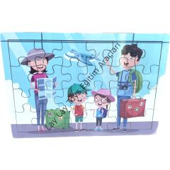 Ahşap Tatile Gidiyoruz Puzzle 24 Parça