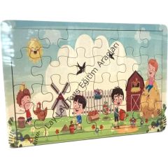 Ahşap Çiftlikte Tatil Puzzle 24 Parça