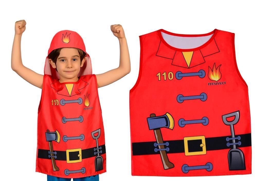 İtfaiyeci Kostümü (Baskılı