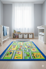 Anaokulu ve kreş halısı (Trafik Halısı 100x150 cm)