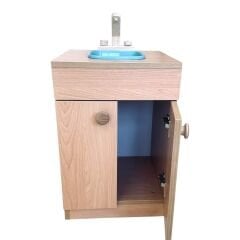 Ahşap Kayın Renkli Mini Lavabo Ünitesi (60x40x40 cm)