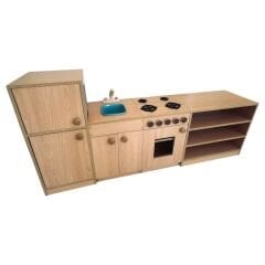 Mutfak Seti Kayın Renk (250x40x70h cm)