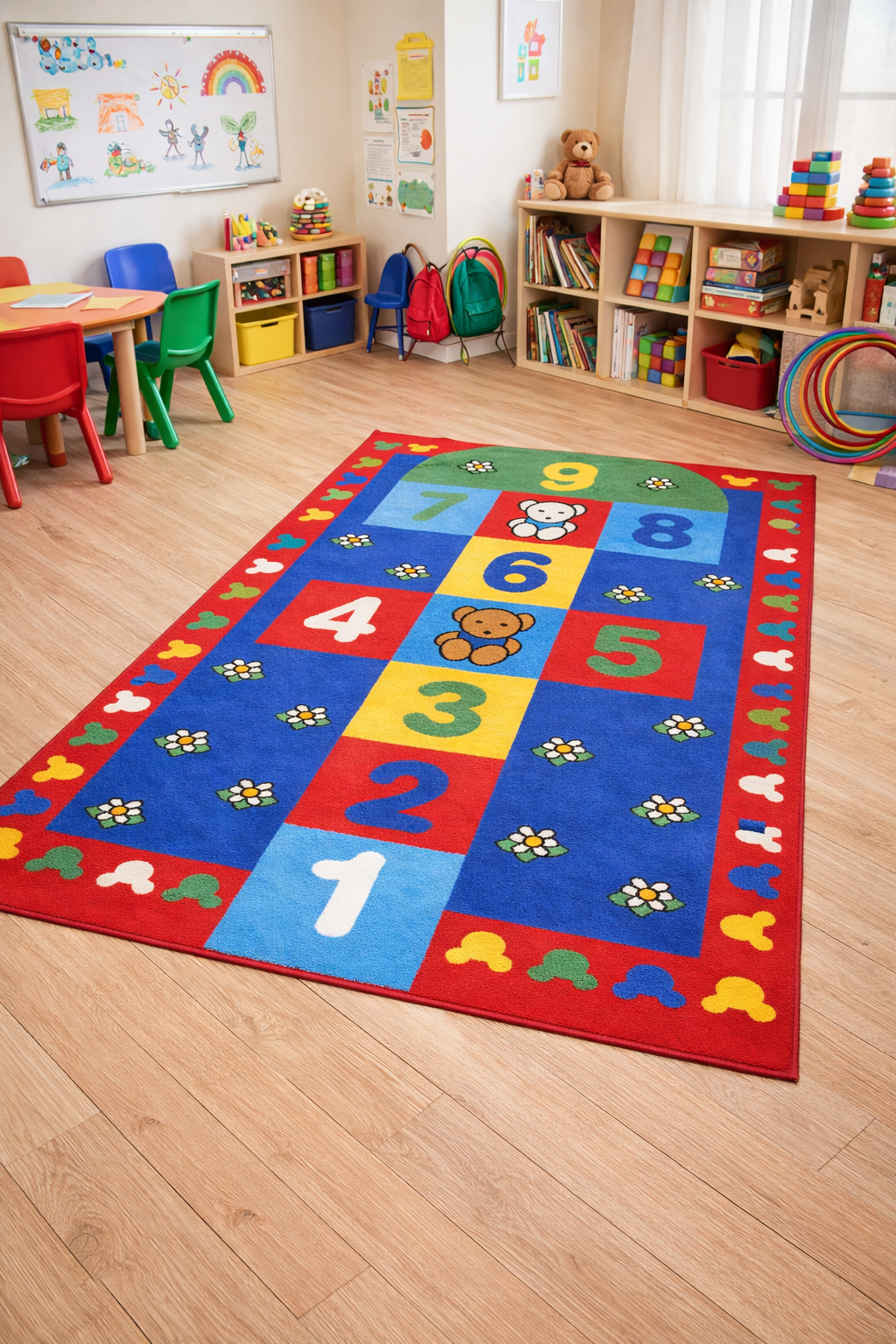 Anaokulu sınıf halısı (Seksek Halı 100x150 cm)