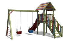 Ahşap Çocuk Oyun Parkı